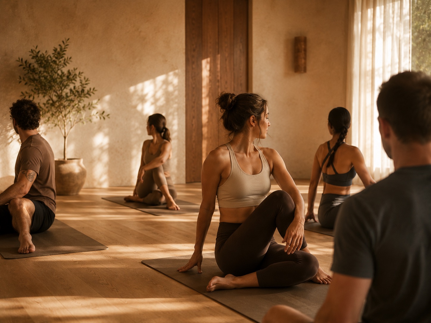 Visualization — a member wellness class in the studio